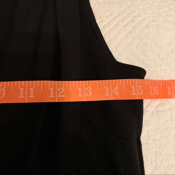 KOBE HALPERIN designer 6 black knit midi dress flattering top and waist accents - Picture 14 of 16